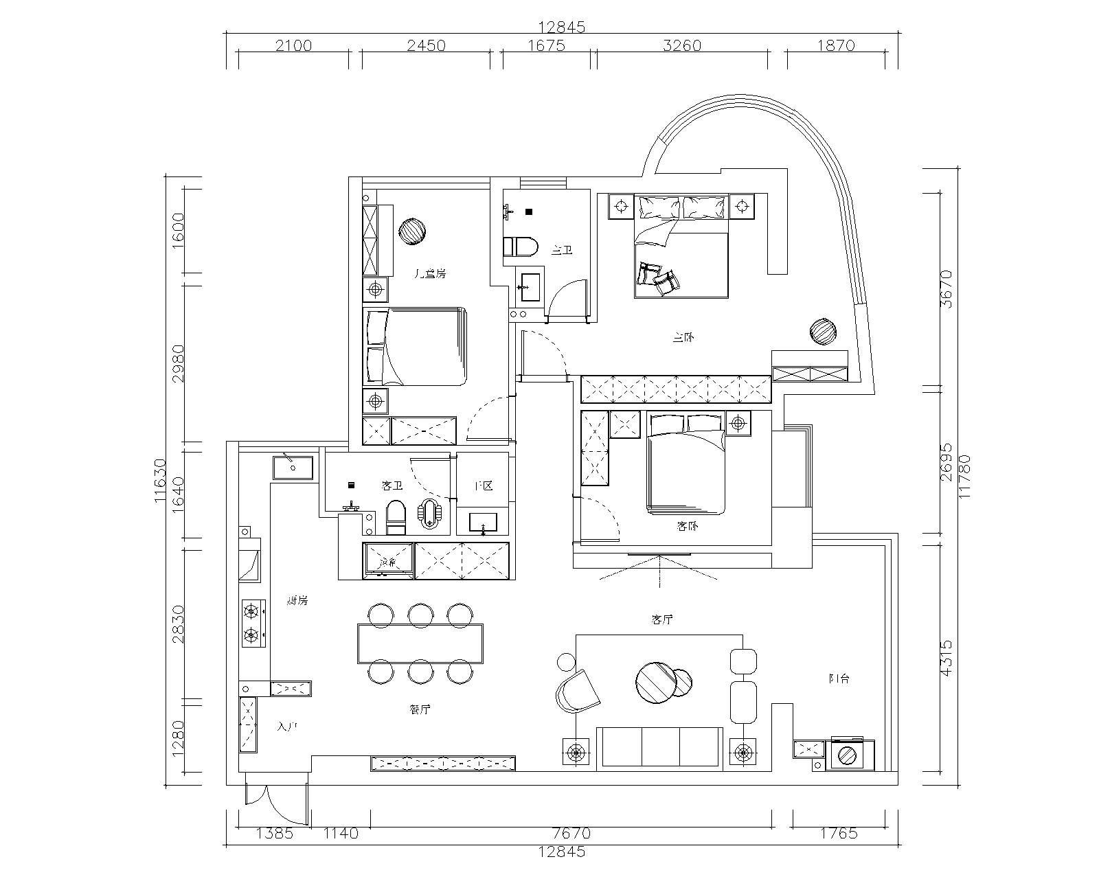 三葉石新作 | 華泰壹品125㎡，簡約純粹的美